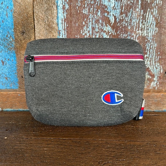 Champion Gray Striped Adjustable Fanny Pack Belt Bag - Picture 1 of 6